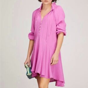 Xirena Short Dress Lola Rosebud Pink 100% Cotton NWT Sz Small